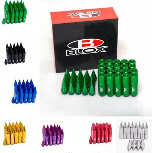 Universal Blox Car Wheel Nuts M12*1.5 M12*1.25 Spiked Aluminum Extended Tuner Wheels Rims Lug Nuts 20pcs