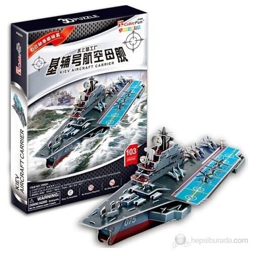Cubic Fun 3D 103 Piece 3 Dimensional Puzzle Super Military Kiev Aircraft Carrier Ship