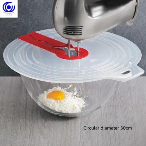 Beat egg basin bowl whisks screen cover eggs whipped cream anti splash food grade silica gel Circular diameter 30CM