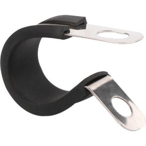 Free shipping 2pcs/lot 304 Stainless Steel Rubber Lined P Clips Cable Mounting Hose Pipe Clamp Mikalor