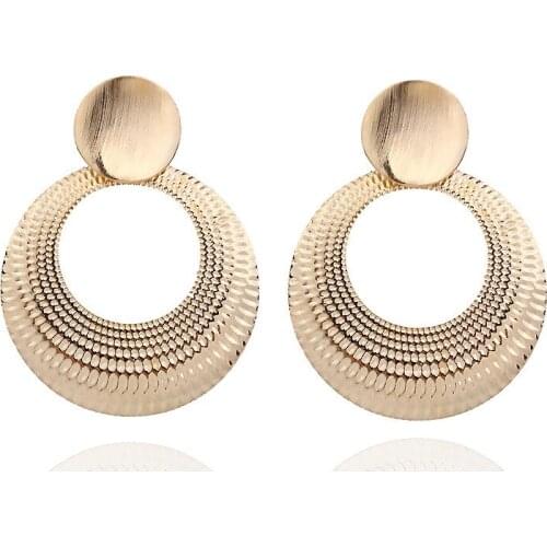 New Korean Heart Statement No Hole Earrings 2019 for Women Fashion Vintage Geometric Clip Earring Jewelry