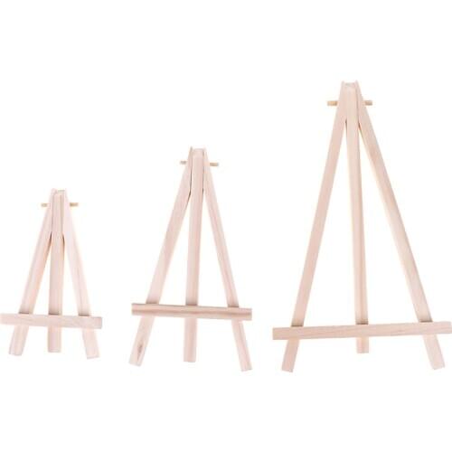 1Pc Mini Wood Artist Tripod Painting Easel For Photo Painting Postcard Display Holder Frame Cute Desk Decor Drawing Toy