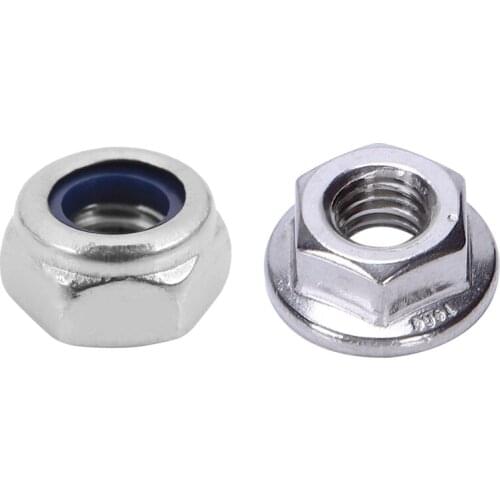 20 Pcs Lock Nuts M6 & 25 Pcs Flange Metric Hex Lock Nuts M6