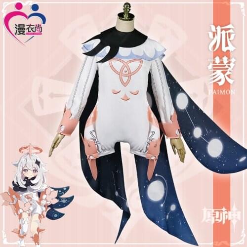 2021 Hot Game Genshin Impact Paimon Cosplay Costumes Women Dress For Halloween Party Cosplay Carnival Comic Show