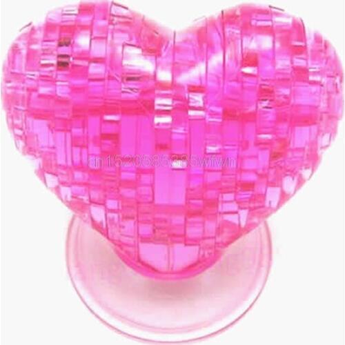 3D Crystal Model DIY Love Heart Puzzle Jigsaw IQ Toy Furnish Gift Souptoy Gadget #HC6U# Drop shipping