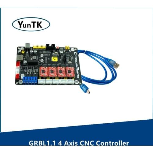 GRBL1.1 4 Axis CNC Controller, Offline for CNC3018 Laser Engraver, Compatible with 300W and 500W Spindle, USB Controller Board