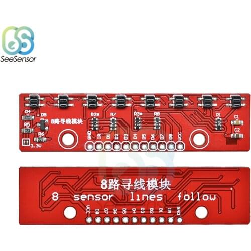 8 Channel IR Tracking Module Infrared Detection Sensor Module DIY For Arduino Infrared Detector 8bit Sensor Module 5V