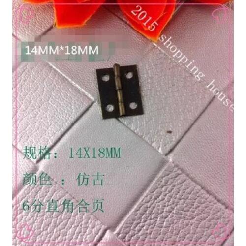 A018 Hardware accessories Wooden packing box accessories small mini hinge rectangular flat sheet 14mm*18mm