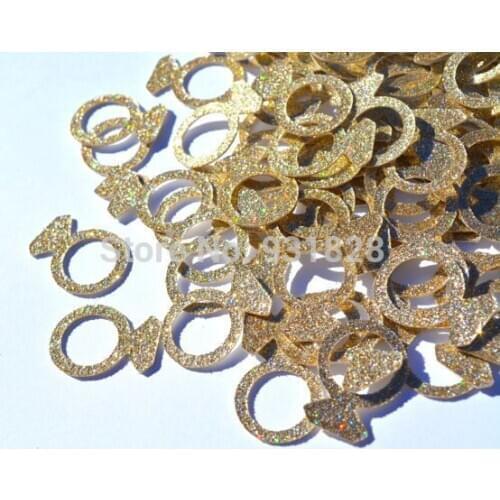 Bling Diamond Ring CONFETTI for your next bridal shower, engagement party table scatter Table decor scrapbook favors