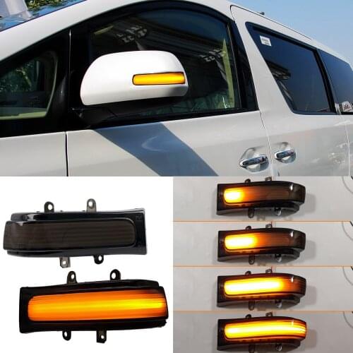 For Toyota RAV4 2006-2012, Highlander XU40 2008-2013 Dynamic Turn Signal Lights LED Side Mirror Indicator Sequential Lamps