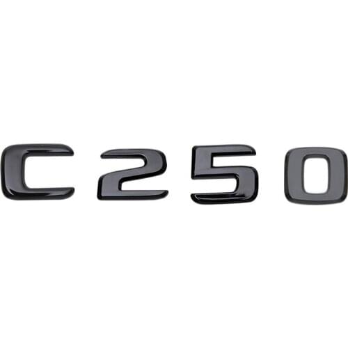 For W203 W204 C-Class C250 Trunk Lid Emblem Badge Letters Alphabet Decal Matt Black C 250