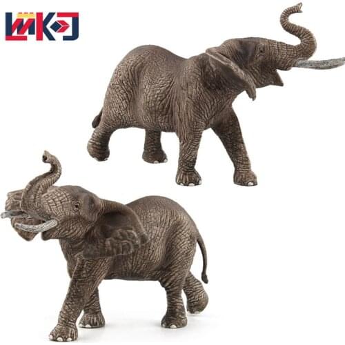Big Simulation Animals African Elephant Wild Mammoth Action Figures Model Figurine PVC Kids Educational Toys for Children Gifts