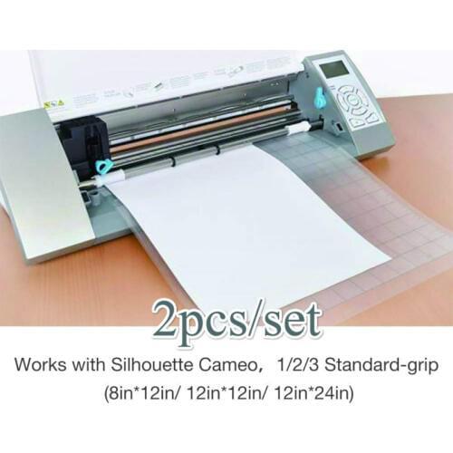 2pcs Replacement Cutting Mat Transparent Adhesive Mat Pad With Measuring Grid 12*12-inch For Silhouette Cameo Plotter Machine