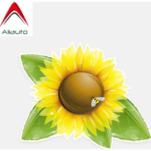 Aliauto Beautiful Car Stickers Sunflower Exterior Accessories Decor Vinyl Decal for Lacetti Skoda Volvo S60 Lifan X60 ,14cm*12cm