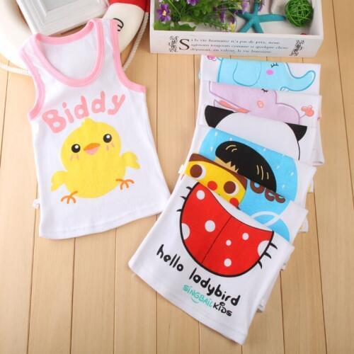 Baby Tops Children Vest Boys Girls Summer shirt baby baby sleeveless vest baby girl kids singlets undershirt kids