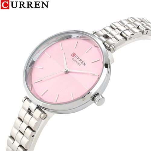 Fashion Woman Watches 2019 Brand Luxury Curren Women Quartz Wrist Watch Female Silver Stainless Steel bracelet relojes mujer new