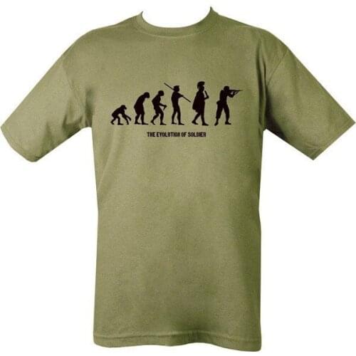 2019 New Letter Print Creative Printed T-Shirt Military Evolution of A Soldier T Shirt Unisex ( Us Marines Sas Army USMC Tops