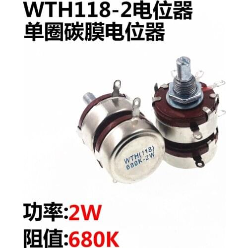 New WTH118 2W 680K WTH118 -2 WTH(118) 2 layer dual Potentiometer