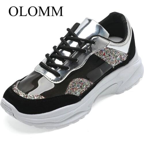 OLOMM 2020 womens shoes spring new old shoes color matching womens thick-soled bright single shoes womens shoes LL-140