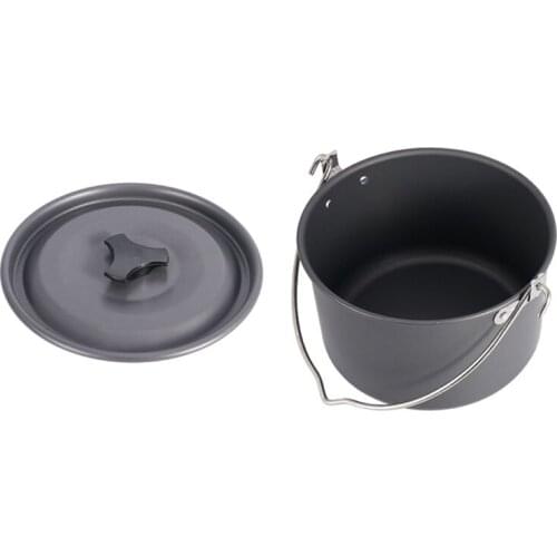 Outdoor Tableware Big Capacity Camping Hanging Cookware Cookware Pot Cooking Picnic for Campfire Pot Utensils