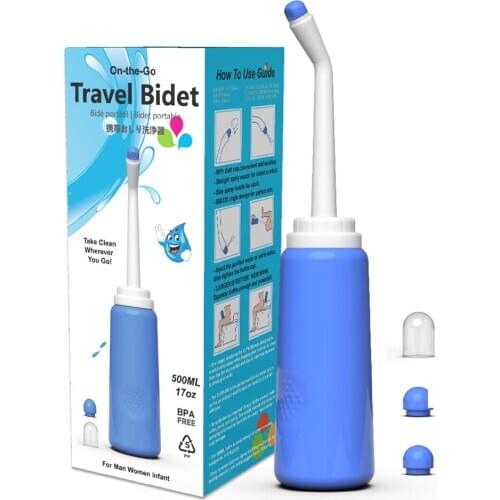 Travel Toilet Bidet Portable 500ML Handheld Bidet Sprayer Baby Butt Washing Toilet Ass Cleanin Spray Bottle For Pregnancy Women