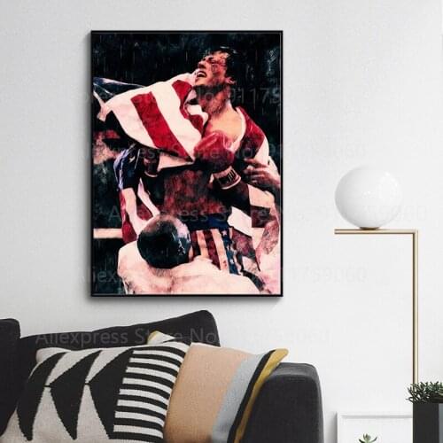 Movie Poster Rocky IV Abstract Painting Print Canvas Posters and Prints Wall Art Picture Living Room Home Decor Cuadros