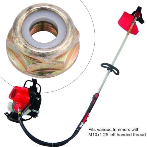 Wood insert nut Universal M10x1.25 Left Hand Thread Blade Nut Replacements Brush Cutter Trimmer Accessories wood screw and nut