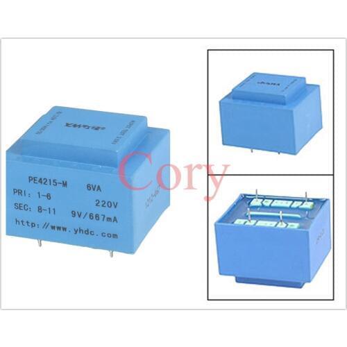 1PCS PE4215-M 6VA 50/60 Hz 9V Output Plug-in Encapsulated Transformer