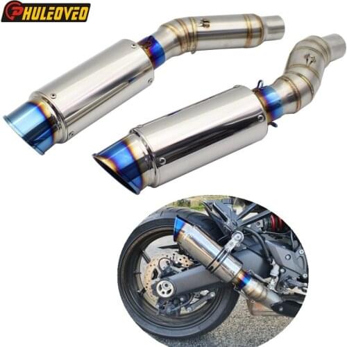 Modified Motorcycle Exhaust Muffler System Connect Link Pipe for Z1000 Z1000SX NINJA 1000 2010-2018 Carbon Fiber Escape Moto
