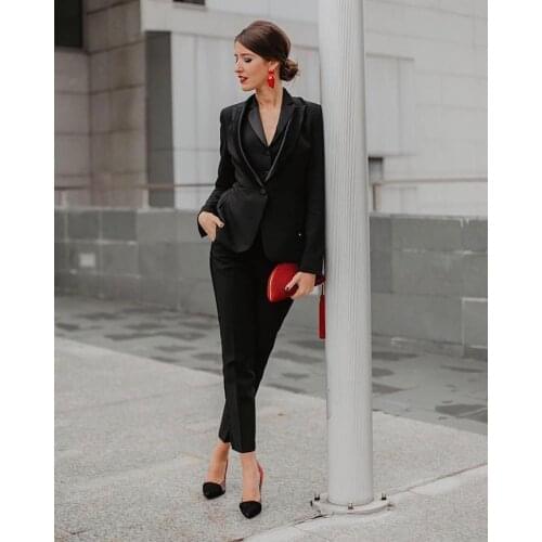 Streetwear Elegant Women Pants Suits Solid Color Catwalk Casual Office Lady Wedding Jacket Coat Blazer 2 Pieces