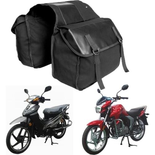 1 Pcs Touring Motorbike Saddle Bag Motorcycle Canvas Waterproof Panniers Box Side Tools Bag Pouch for Motorbike