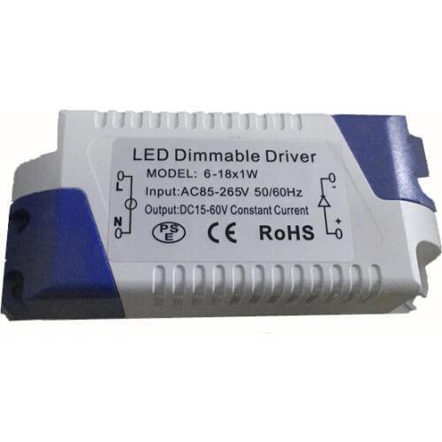 10Pcs 3 years warranty Dimmable 6W 7W 8W 12W 15W 18W Power Supply LED Driver Adapter Transformer 300mA For LED Downlight 85-265V