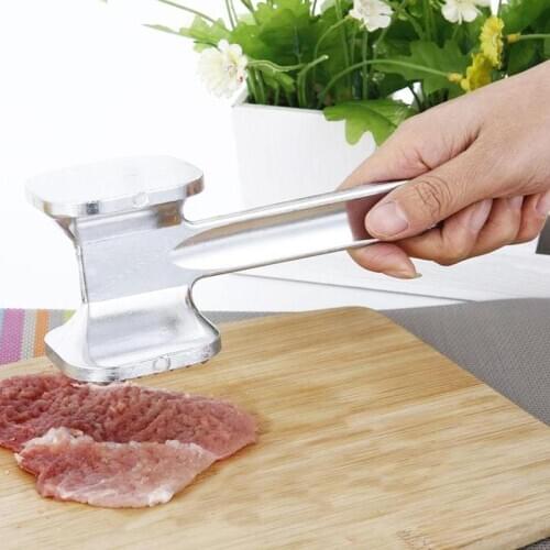 19 * 4.5 * 5cm Stainless Steel Manual Double-sided Loose Meat Hammer Aluminum Alloy Meat Hammer Kitchen Tools