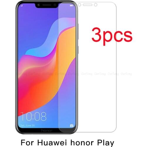 3 pack Protective Glass For Huawei Honor Play Tempered Glass Screen Protector For Honor Play 6.3" Transparent Glass Safety Film