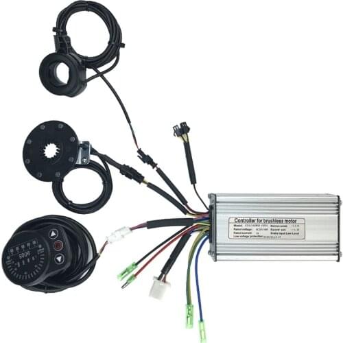36V/48V 250W 15A Electric Bicycle Sine Wave Controller with KT 900S Display&Thumb Throttle and Sensor Ebike Accessories