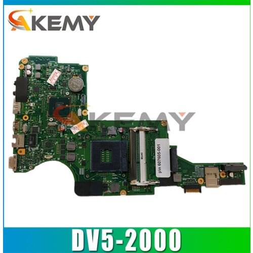 AKemy Laptop Motherboard For HP Pavillion DV5 DV5-2000 HM55 Mainboard 607605-501 DDR3