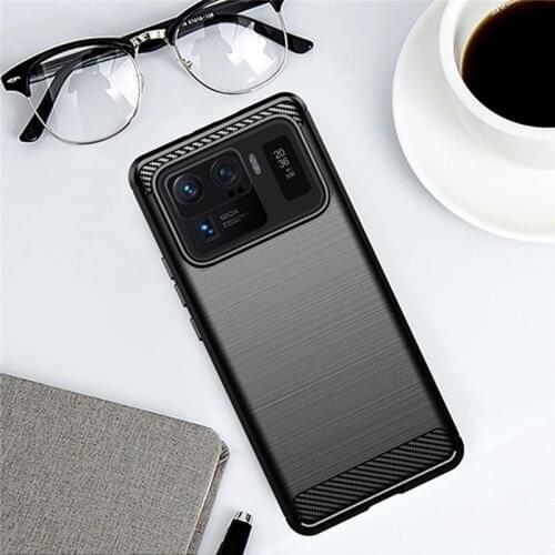 Carbon Fiber Bumper For Mi 11 Ultra Case For Xiaomi Mi 11 Ultra Case Shockproof Silicon Protective Phone Cover For Mi 11 Ultra