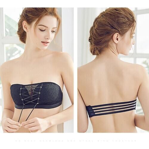 2020 Bras For Women New Strapless Stealth Bra Wire Free Bra Bandage Brassiere Underwear Strapless Bandeau Bra #T1P
