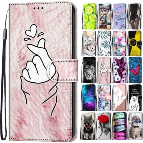 Leather Fundas for Samsung Galaxy A32 A52 5G Case A72 A12 A02 F62 M51 M62 A11 Flip Wallet Cute 3D Painted Card Slots Phone Cover