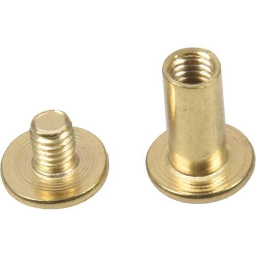 GTBL Scrapbook Binding Screw Post 10mm 19pcs Brass Tone