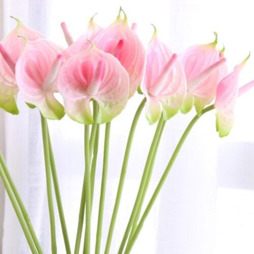 1pc Artificial Flower Eco-friendly Anti-fade Plastic Wedding Fake Flower Bouquets for Party Wedding DIY Decorations Home Decor