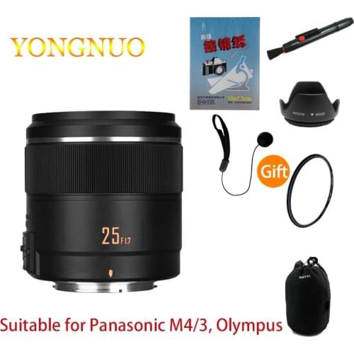 Camera lens Yongnuo 25mm F1.7 STM Panasonic Olympus M4/3 port micro single large aperture auto focus AF lens