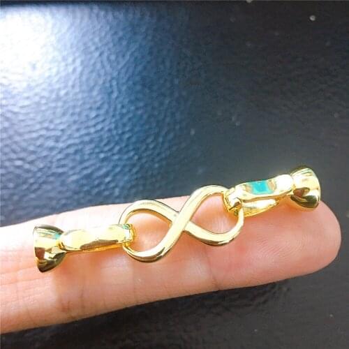 Wholesale DIY Natural Stones Beads Jewelry Making Accessories Silver/Gold Metal Connector Clasps Findings