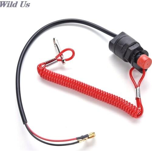 Outboard Engine Motor Scooter ATV Kill Stop Switch Safety Tether Cord Lanyard