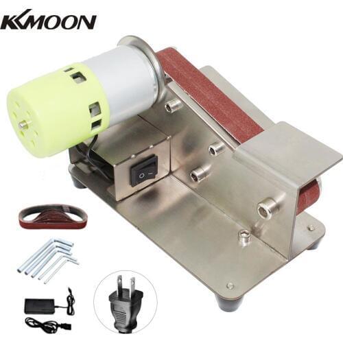 KKMOON Professional Belt Sander Knife Sharpener 7 Level Adjustable Polisher 100W Polishing Machine with 10pcs Sanding Belts