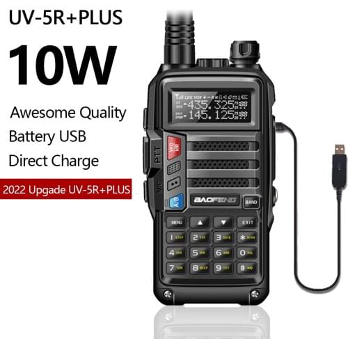 Optional 10W Baofeng UV-5R Tri-power 10/5/1W Walkie Talkie Dual Band Transceiver UV5R hunting Two way Radio UV-9R UV-82 UV-10R