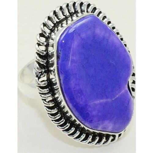 Solar Quartz Ring Silver Overlay over Copper , Size: 8.75, R0621