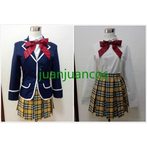 Shokugeki no Soma Megumi Tadokoro Erina Nakiri school uniform Cosplay Costume Custom Any Size