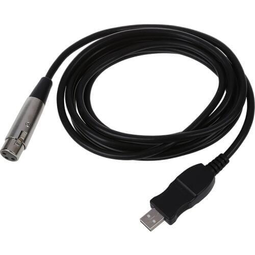 USB Male to 3 Pin XLR Female Microphone MIC Studio Audio Link Cable