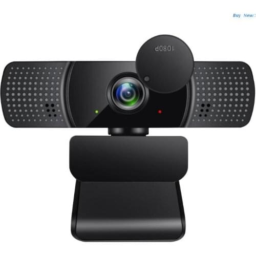 20CE 1080P Business Webcam with Privacy Cover with Built-in Microphone USB Full High Definition Web Computer Camera Plug&Play